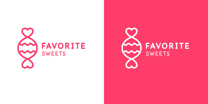 The emblem for the candy store. The original inscription for the sale of chocolates.