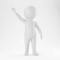 White people welcome business concept illustration 3D rendering