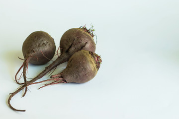 Beet ugly vegetables isolated