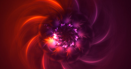3D rendering abstract fractal light background