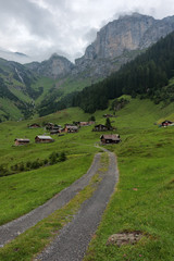 Fototapeta na wymiar Idyllisches Schweizer Alpendorf