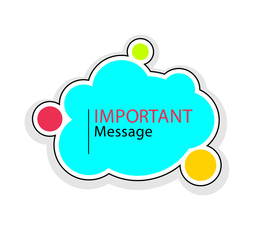 Abstract cloud or liquid shape  or  banner or frame in colorful tone in cartoon flat modern minimal style for  messages of information or to attract attention 