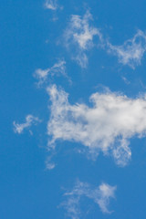 Fototapeta na wymiar white cumulus clouds on blue sky natural background