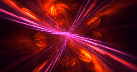 3D rendering abstract fractal light background