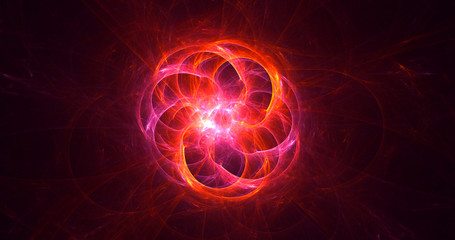 3D rendering abstract fractal light background