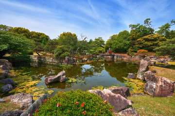 Fototapeta na wymiar Beautiful japanese stone garden for meditation