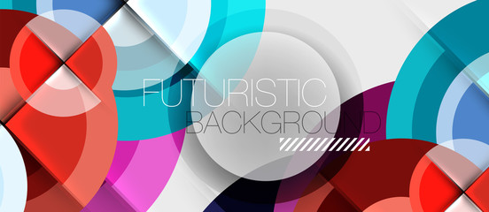 Fototapeta premium Geometric design abstract background - circles