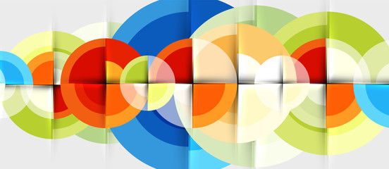 Obraz premium Circular geometrical design template