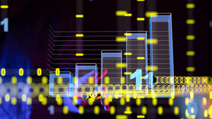 Business intelligence. Diagram, Graph, Stock Trading, Investment dashboard