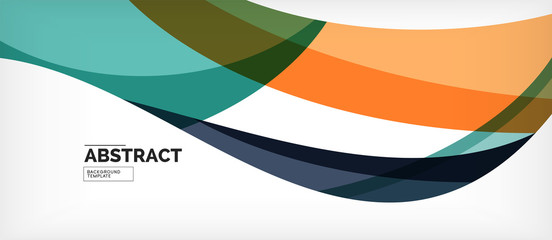 Colorful wave lines abstract background, color line for business or techno presentation