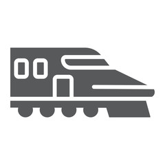 Japanese glyph line icon, asian and railroad, bullet train sign, vector graphics, a solid pattern on a white background.