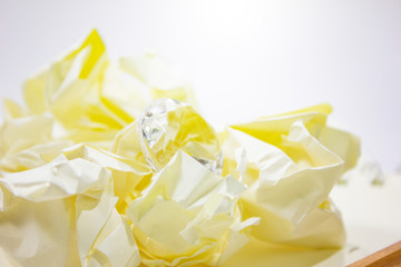 diamond on crumpled paper. effort business concept.