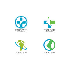 Foot care logo template design concept