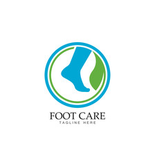 Foot care logo template design concept