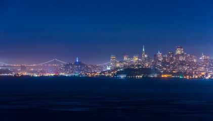 Fototapeta premium Evening skyline of San Francisco