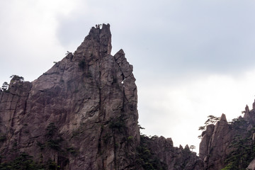 Landscape scenic spot of Huangshan (Yellow Mountains). A mountain range in southern Anhui province in eastern China. It is a UNESCO World Heritage Site.