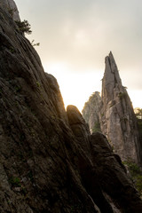 Landscape scenic spot of Huangshan (Yellow Mountains). A mountain range in southern Anhui province in eastern China. It is a UNESCO World Heritage Site.