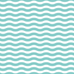 Blue and white waves seamless pattern