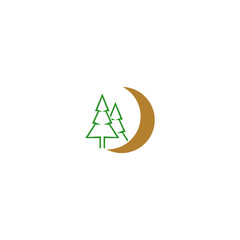 pine tree moon logo