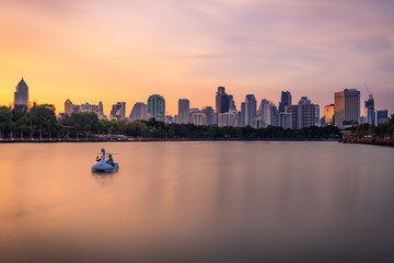 Benjakitti Park is a beautiful park where you can find nature and scenic areas downtown Bangkok.