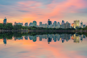 Benjakitti Park is a beautiful park where you can find nature and scenic areas downtown Bangkok.