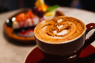 Coffee time in the morning.