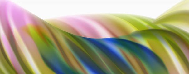 Color flowing waves, liquid conceptual abstract background