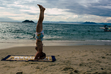 Yoga in the beach 