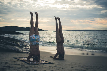 Yoga in the beach 