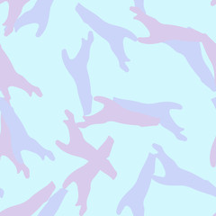 UFO camouflage of various shades of blue, vine and violet colors