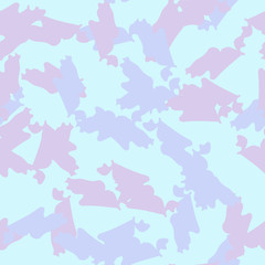 UFO camouflage of various shades of blue, vine and violet colors