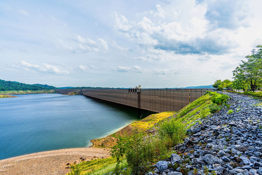 Landscape in Khun Dan Prakan Chon dam Nakhon Nayok thailand