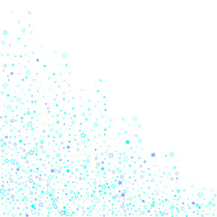Blue, cyan, turquoise glitter stars confetti