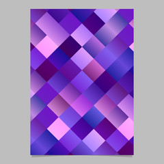 Geometrical gradient colorful modern trendy diagonal square page template design - abstract vector brochure illustration