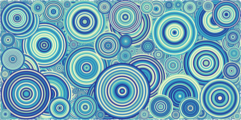 Abstract Generative Art color distributed  circles dots background illustration