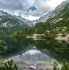 Fototapeta na wymiar Popradské Pleso in Hight Tatras