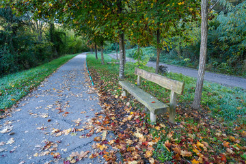 Ruta del Ferro, Iron and Coal Route, Old railway transformed in trail walk or bike ride. Villages of Sant Joan de les Abadesses and Ripoll, in Ripolles area, Catalonia, Spain.