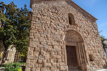 Fototapeta na wymiar Sant Joan de les Abadesses, Catalonia, Spain. Romanesque church of Sant Pol.