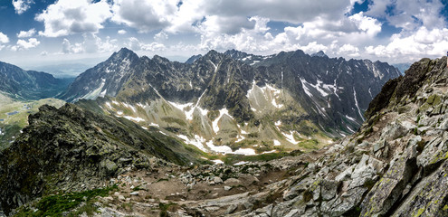 Fototapeta na wymiar View from Koprovsky stit to High Tatras