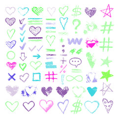 design chalk vector textures hand drawn textures