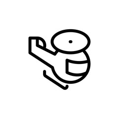 flat line helicopter icon symbol sign, logo template, vector, eps 10