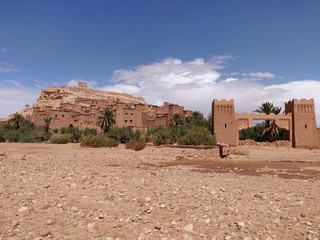 Petit village dans le désert Marocain