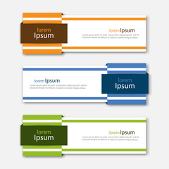 Set of abstract design banner template.
