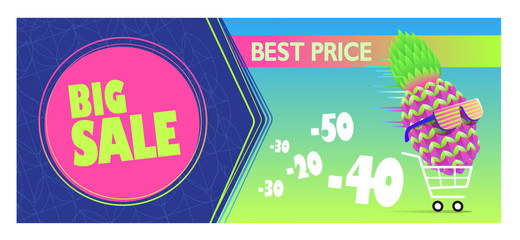 Vector banner_Fflyer Big sale bright circle advertising