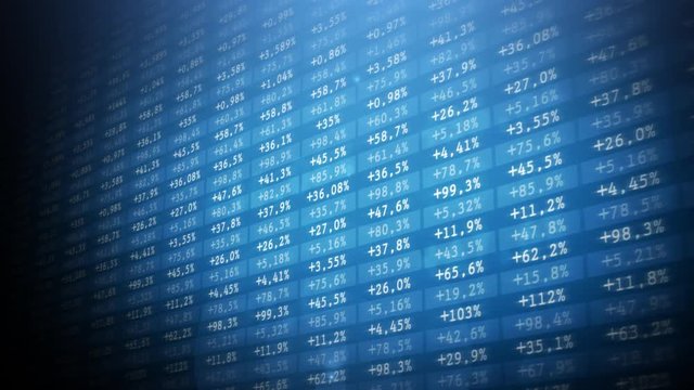 Stock Market And Exchange Background Loop/ 4k animation of a business stock exchange market background with data and numbers seamless looping