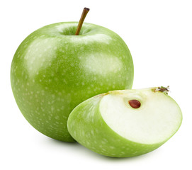 Green apples isolated on white
