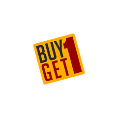buy one get free promotion sign label
