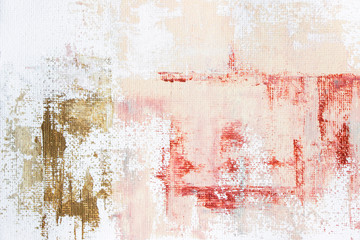 abstract painting of soft pink acrylic color on canvas 