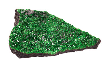uvarovite isolated on white background