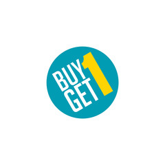 buy one get free promotion sign label